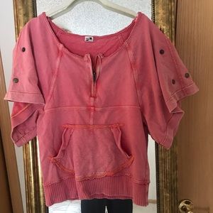 Free People Shortsleeved Hoodless Sweatshirt